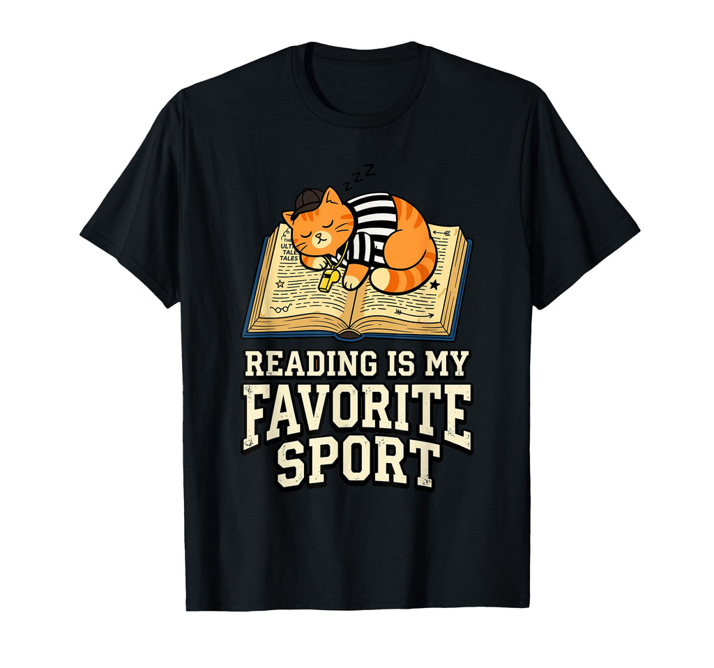 Reading Is My Favorite Sport Books T-Shirt - Minimalist Print for Adults - T-Shirt, Sweatshirt, Hoodie