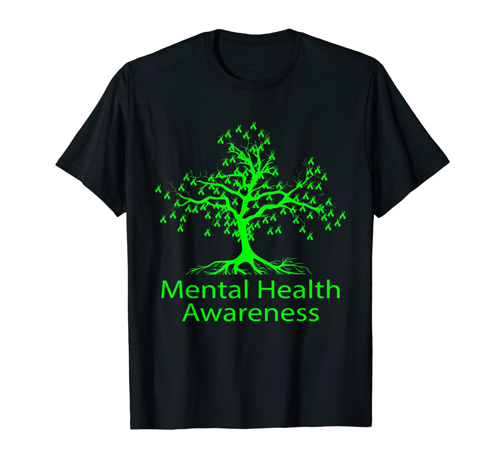 Green Ribbon Tree Mental Health Mental T-Shirt - Graphic Print Men Women - T-Shirt, Sweatshirt, Hoodie