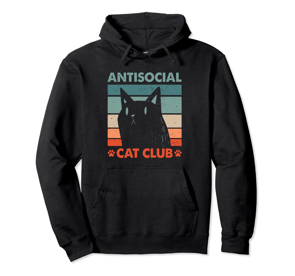 Antisocial Cat Club Introvert Cat Hoodie - Streetwear Style for Adults - T-Shirt, Sweatshirt, Hoodie
