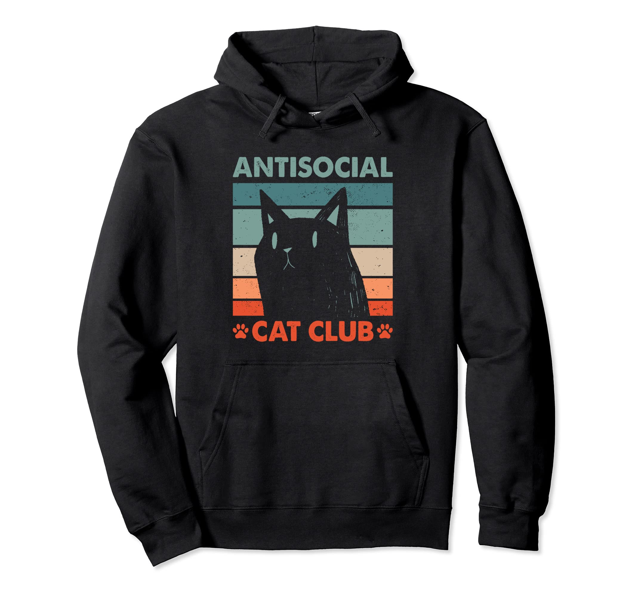Antisocial Cat Club Introvert Cat Hoodie - Streetwear Style for Adults - T-Shirt, Sweatshirt, Hoodie