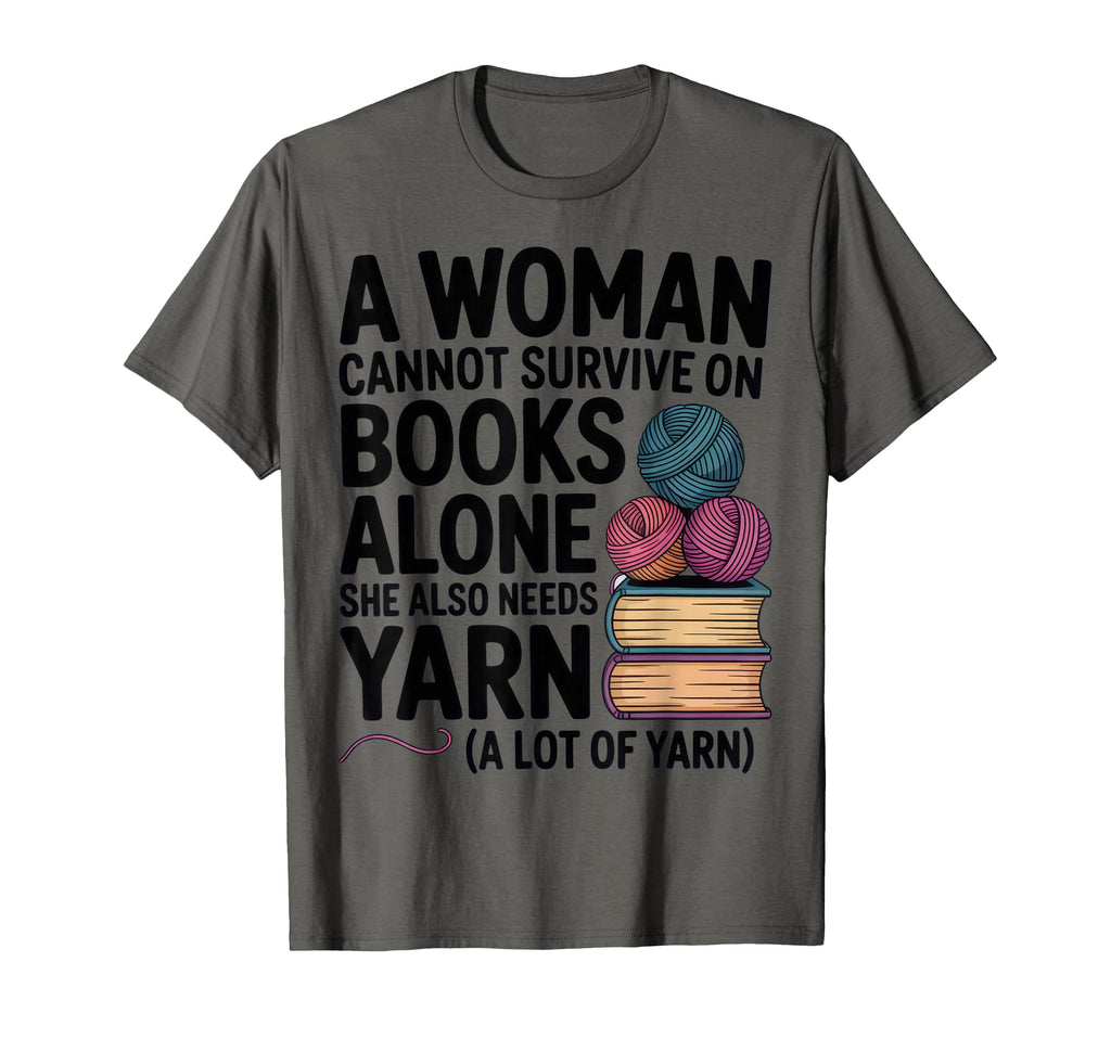 Cannot Survive Books Alone She Also T-Shirt - Trendy Graphic for Adults - T-Shirt, Sweatshirt, Hoodie