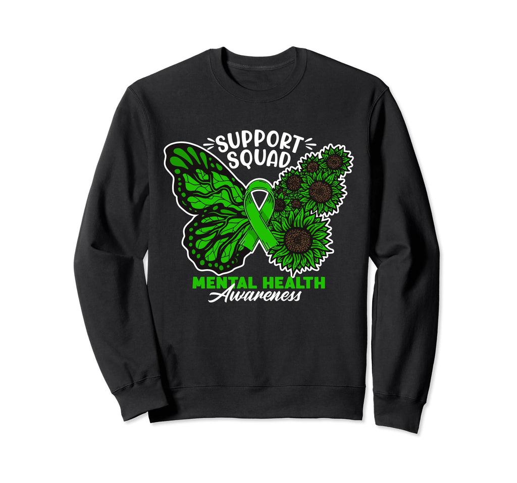 Support Awareness Squad I Depression Sweatshirt - Aesthetic Graphic Unisex - T-Shirt, Sweatshirt, Hoodie