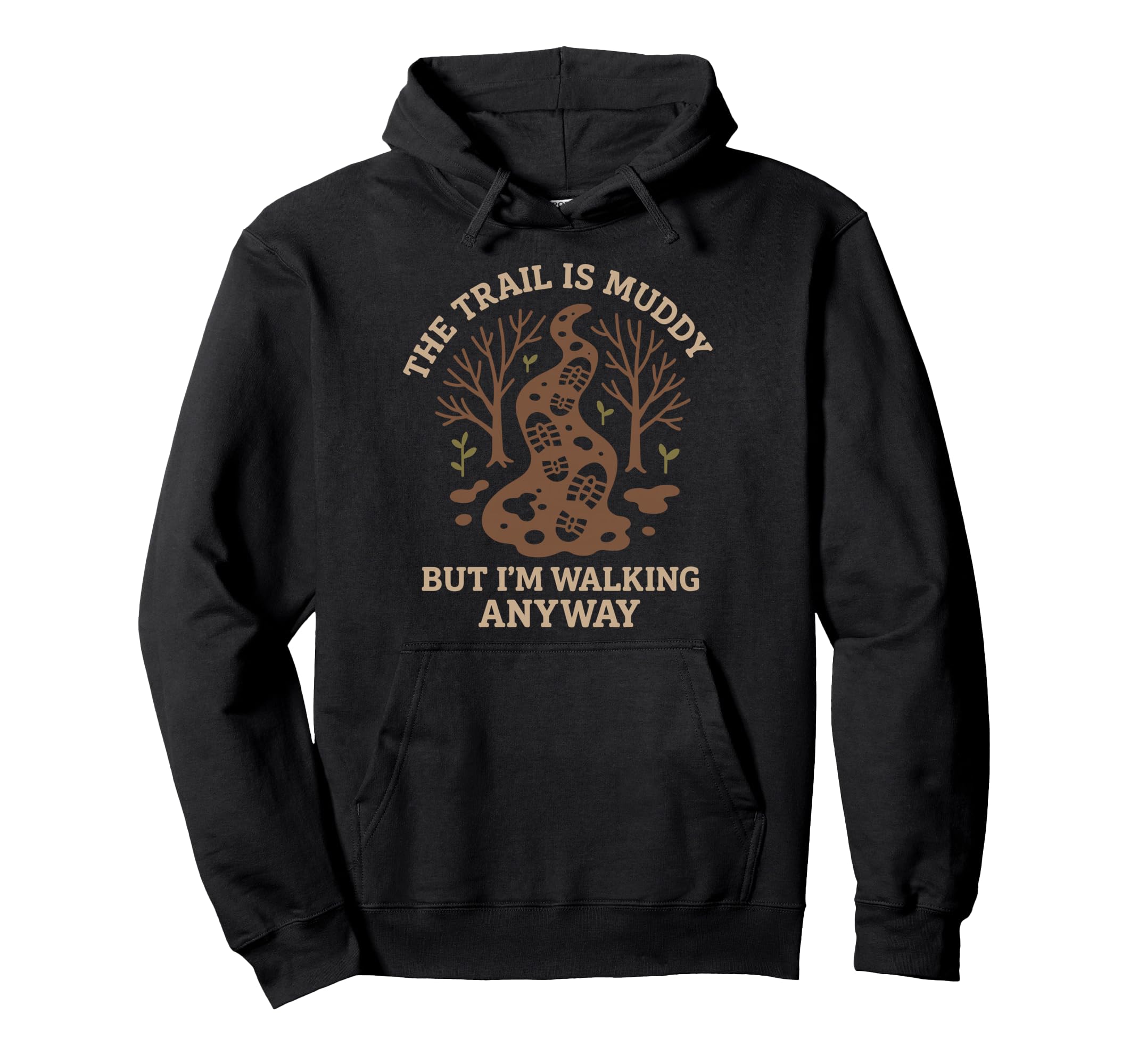 Forest Walk Overthinker Mental Hoodie - Fun Novelty Design for Adults - T-Shirt, Sweatshirt, Hoodie
