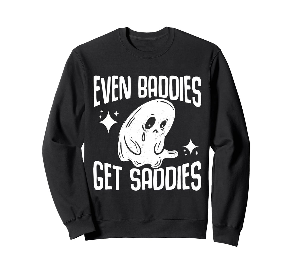 Bad Sad Baddie Mental Health Self Care Hoodie - Minimalist Print for Adults - T-Shirt, Sweatshirt, Hoodie