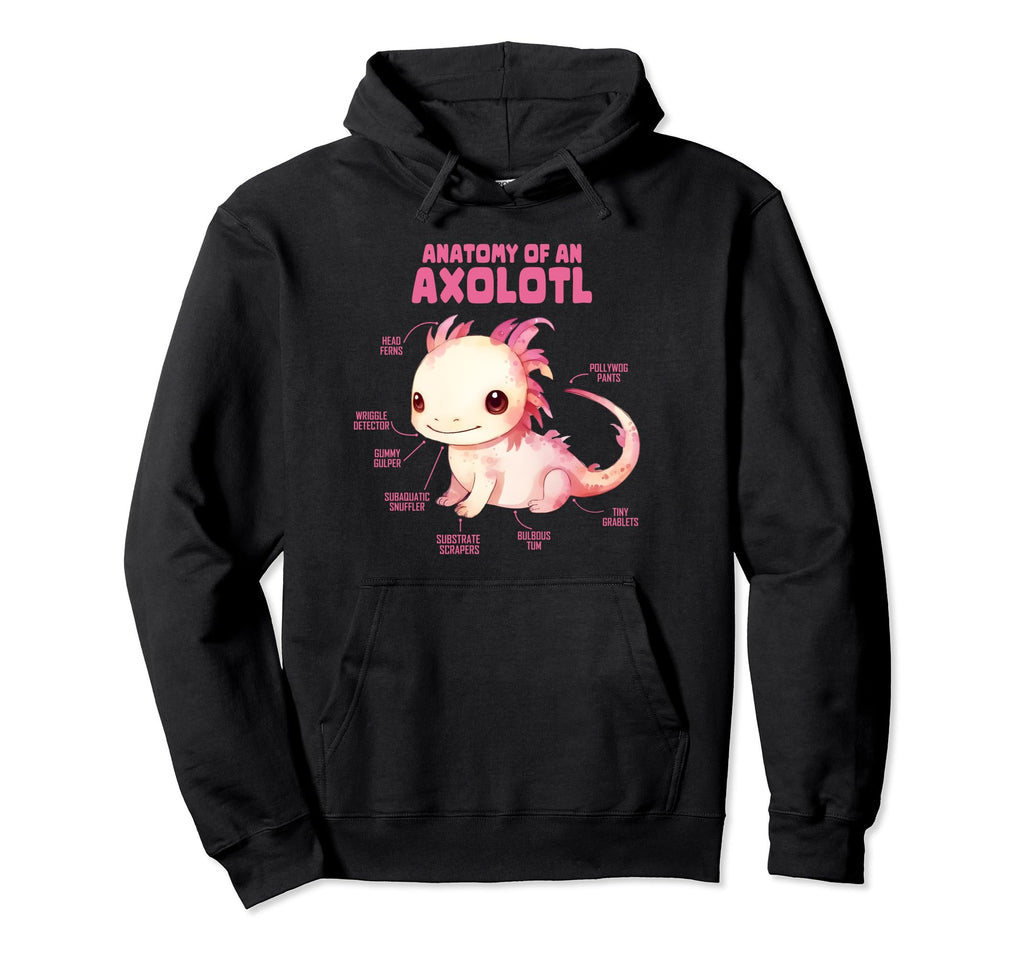 Axolotl Bookshelf Readsolotl Bookish Hoodie - Fun Novelty Design Unisex - T-Shirt, Sweatshirt, Hoodie