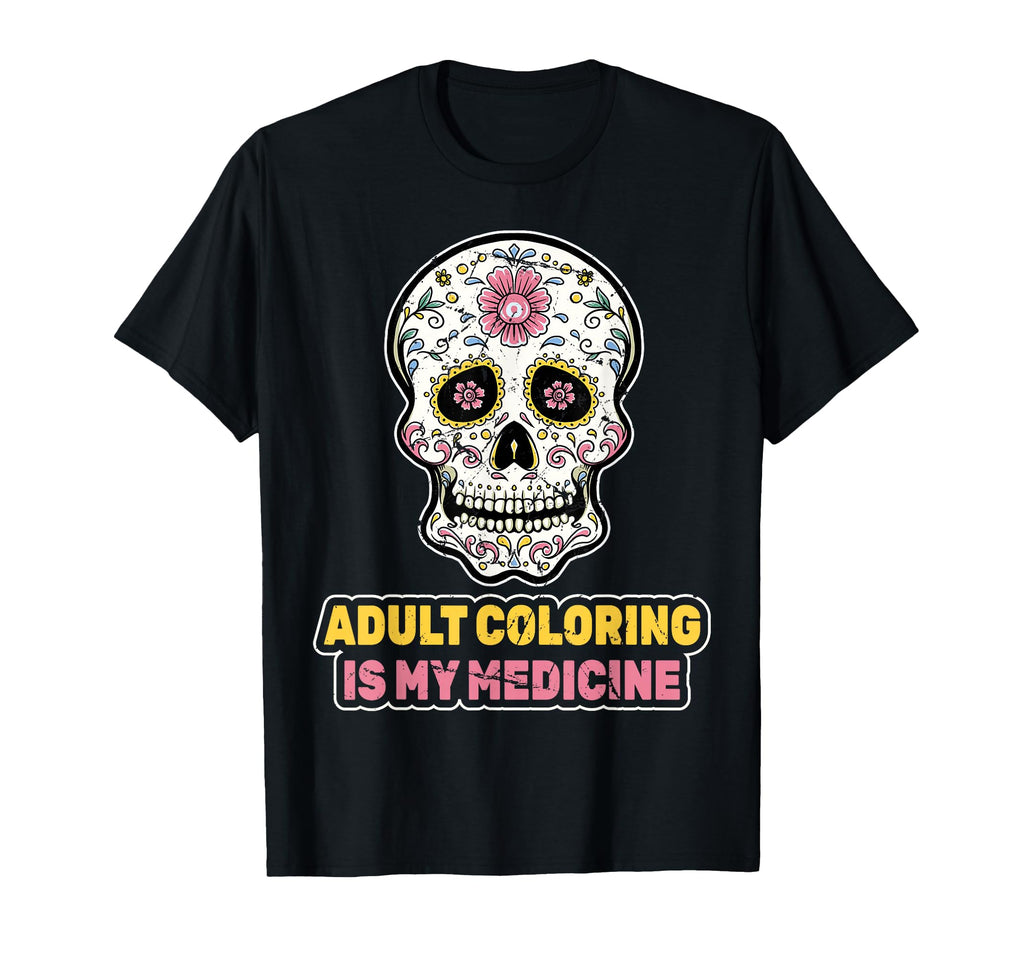 Therapy Coloring Is My Medicine Hobby T-Shirt - Aesthetic Graphic Men Women - T-Shirt, Sweatshirt, Hoodie