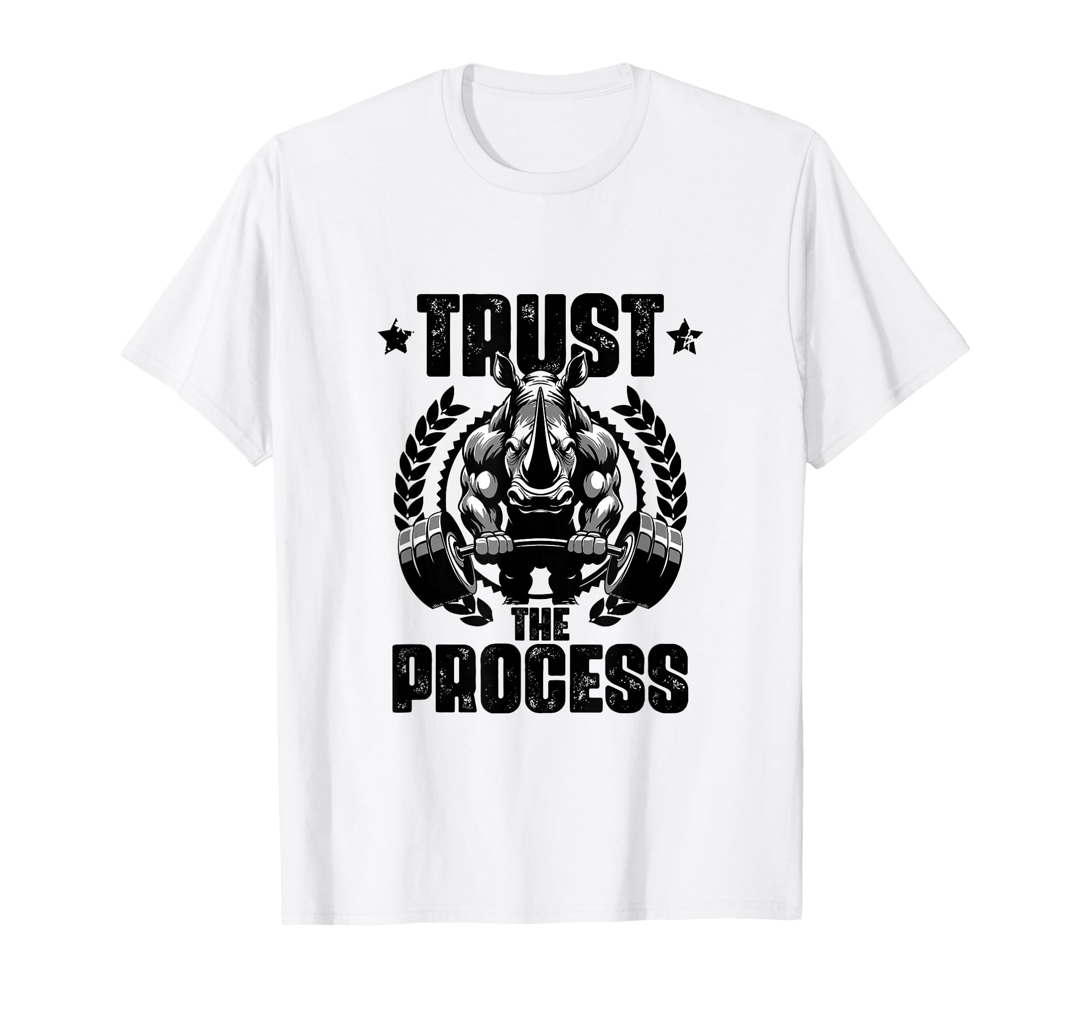 Trust Process Rhinoceros Workout Gym T-Shirt - Aesthetic Graphic Unisex - T-Shirt, Sweatshirt, Hoodie