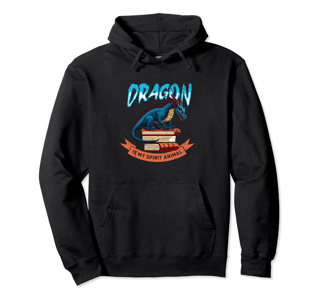 Booknerd Easily Distracted Dragons And Books Hoodie - Graphic Print Unisex - T-Shirt, Sweatshirt, Hoodie