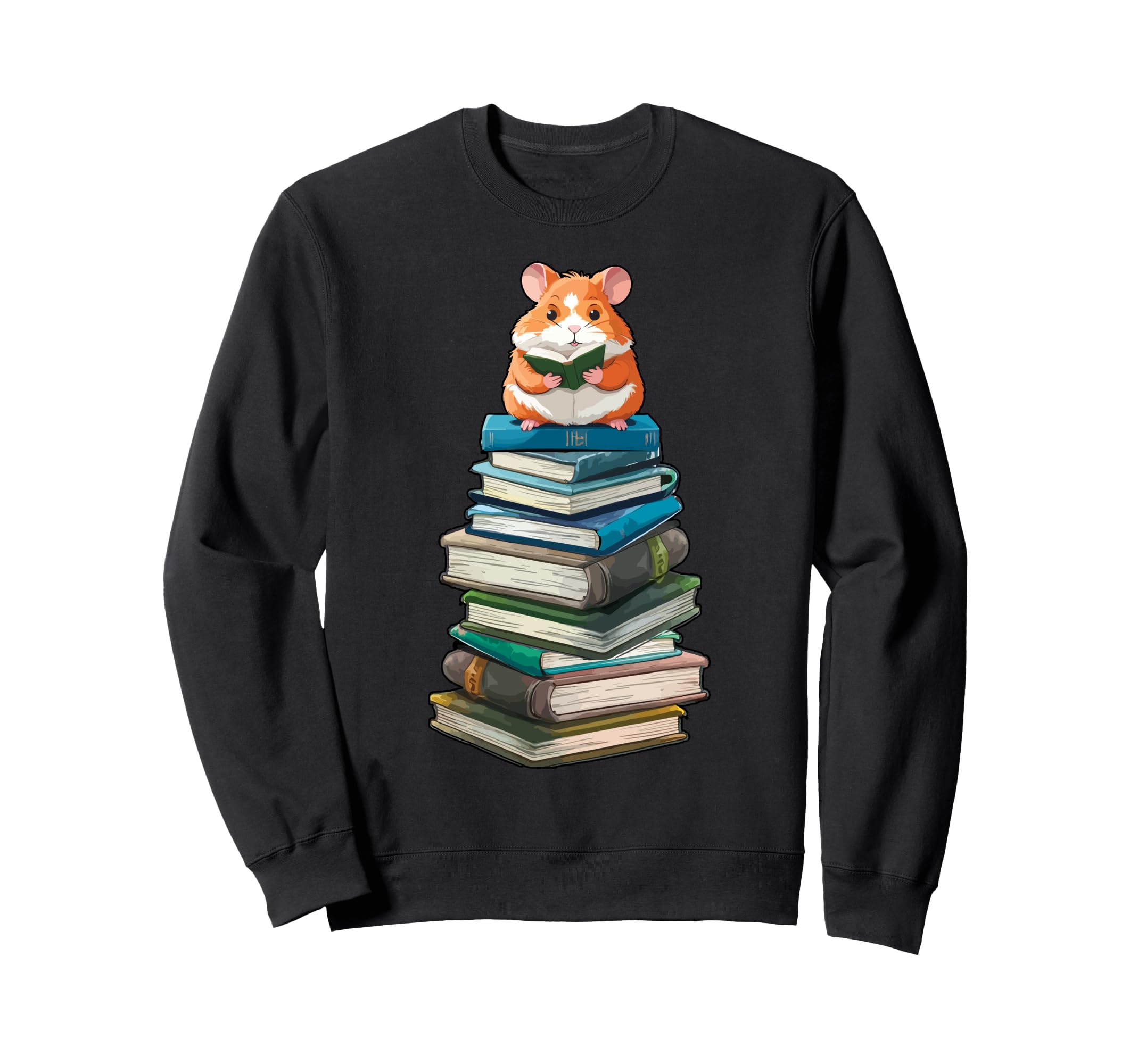 Hamster Reading Book Love Book Sweatshirt - Novelty Apparel Men Women - T-Shirt, Sweatshirt, Hoodie