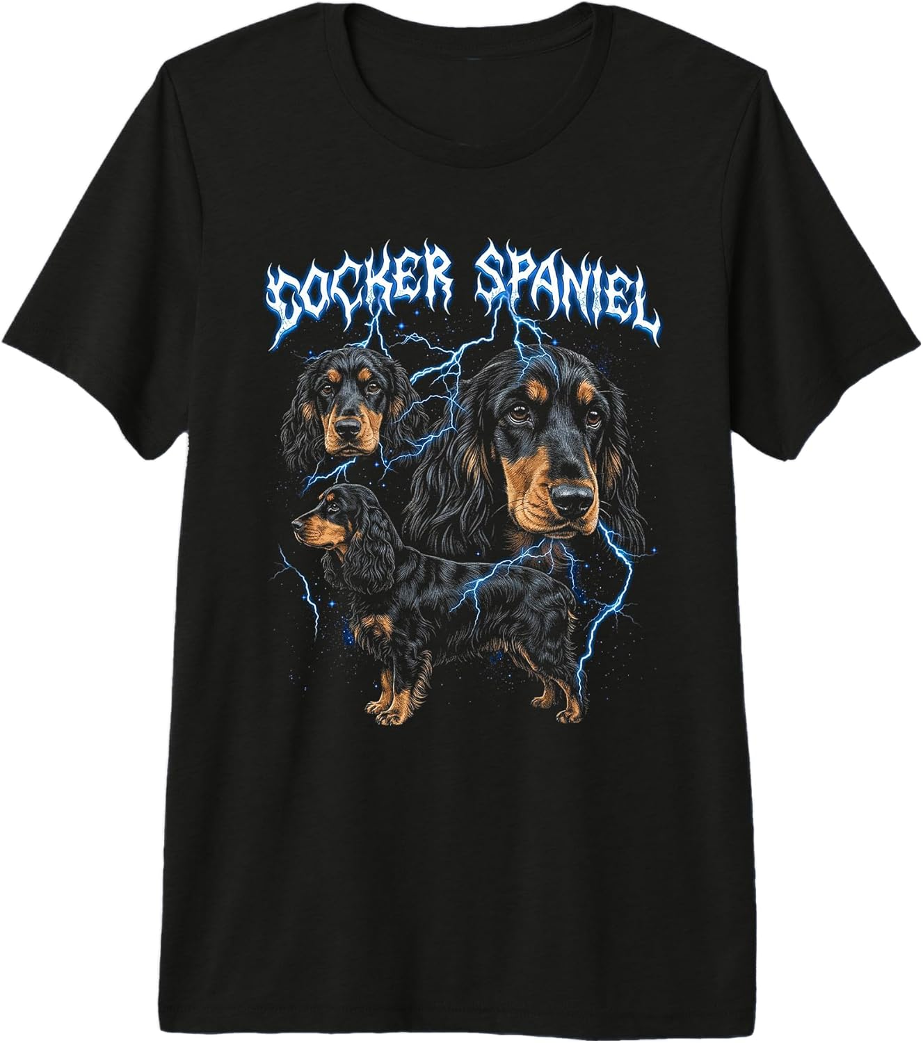 Cocker Spaniel Vintage 90s Heavy Metal Style Dog Lover Premium Tri-Blend T-Shirt Unisex T-shirt, Sweatshirt, Hoodie, Long Sleeve Tee - T-Shirt, Sweatshirt, Hoodie