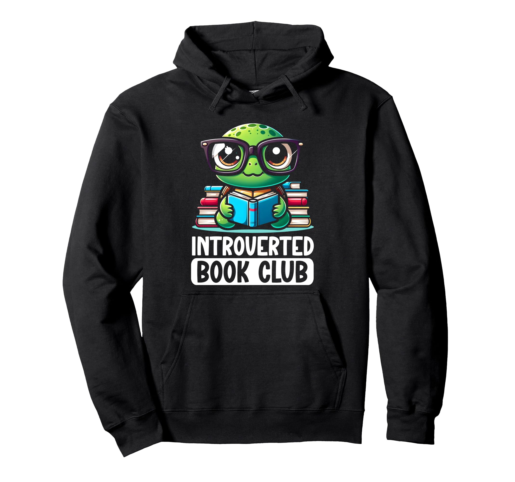 Introverted Book Club Reading Lover Hoodie - Trendy Graphic Men Women - T-Shirt, Sweatshirt, Hoodie