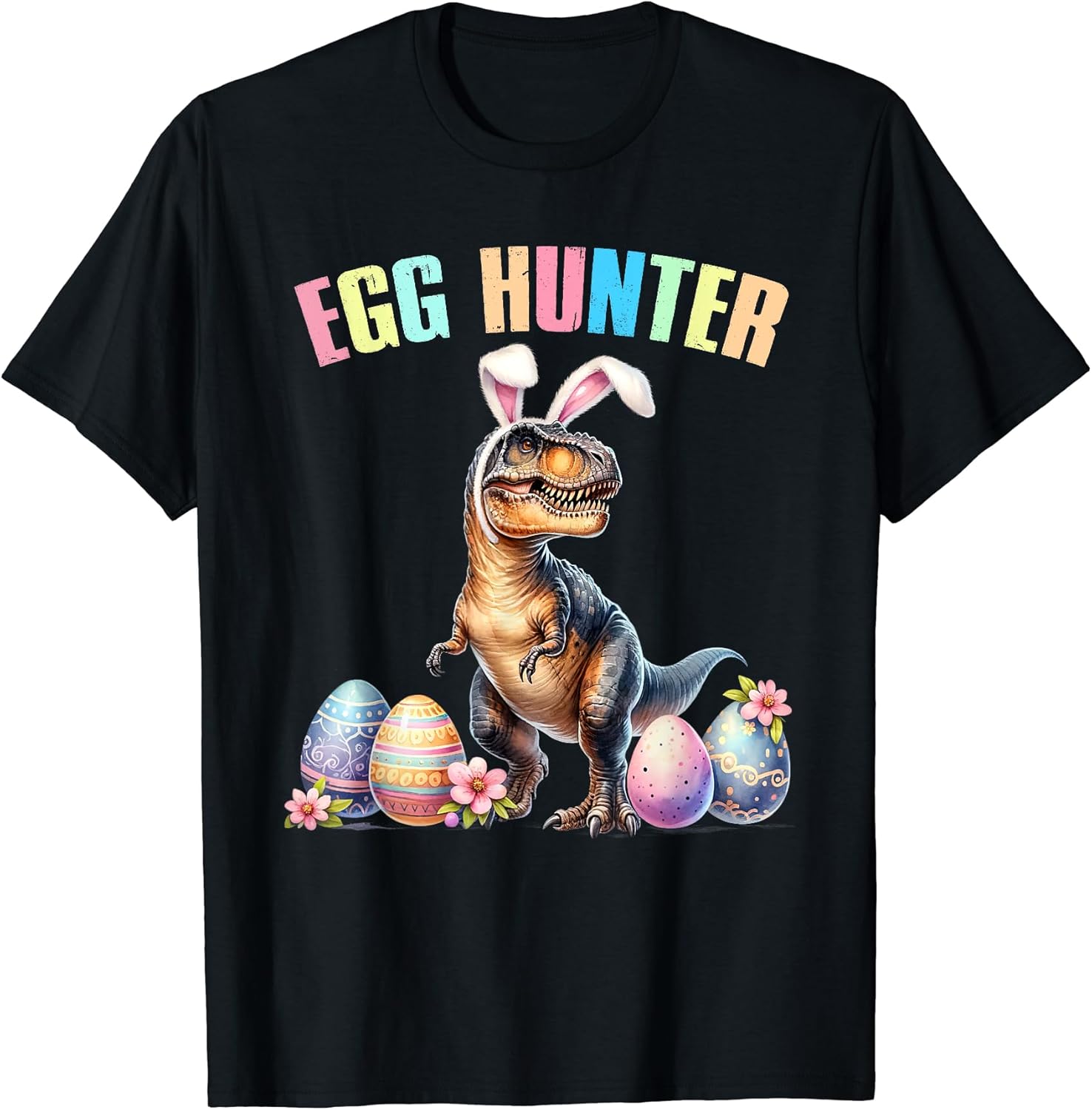 Dinosaur T Rex Easter Bunny Ears Boy Kids Unisex T-shirt, Sweatshirt, Hoodie, Long Sleeve Tee - T-Shirt, Sweatshirt, Hoodie