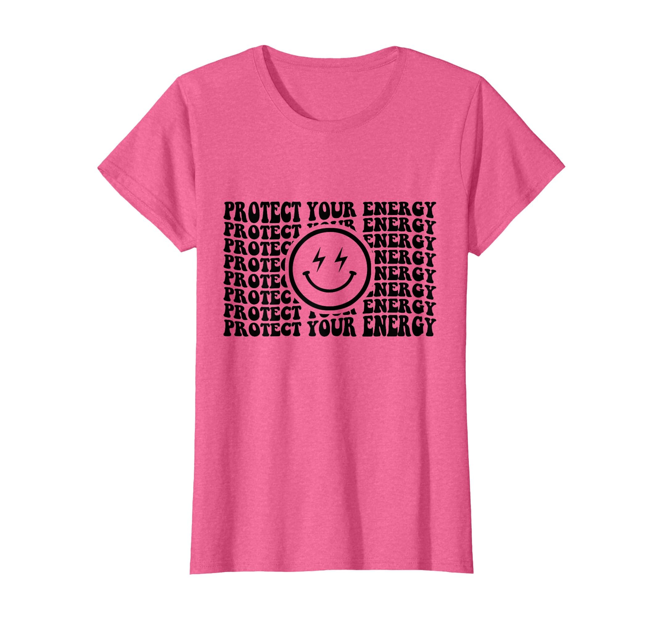 Protect Your Energy Groovy Happy Face T-Shirt - Graphic Print Men Women - T-Shirt, Sweatshirt, Hoodie