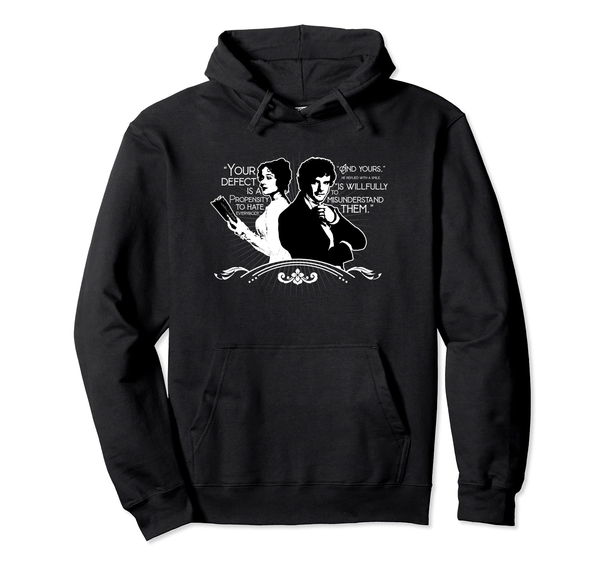 Elizabeth Mr Darcy Literature Books Hoodie - Trendy Graphic Men Women - T-Shirt, Sweatshirt, Hoodie