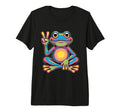 Psychedelic Frog Peace Sign Meditation T-Shirt - Streetwear Style Unisex - T-Shirt, Sweatshirt, Hoodie