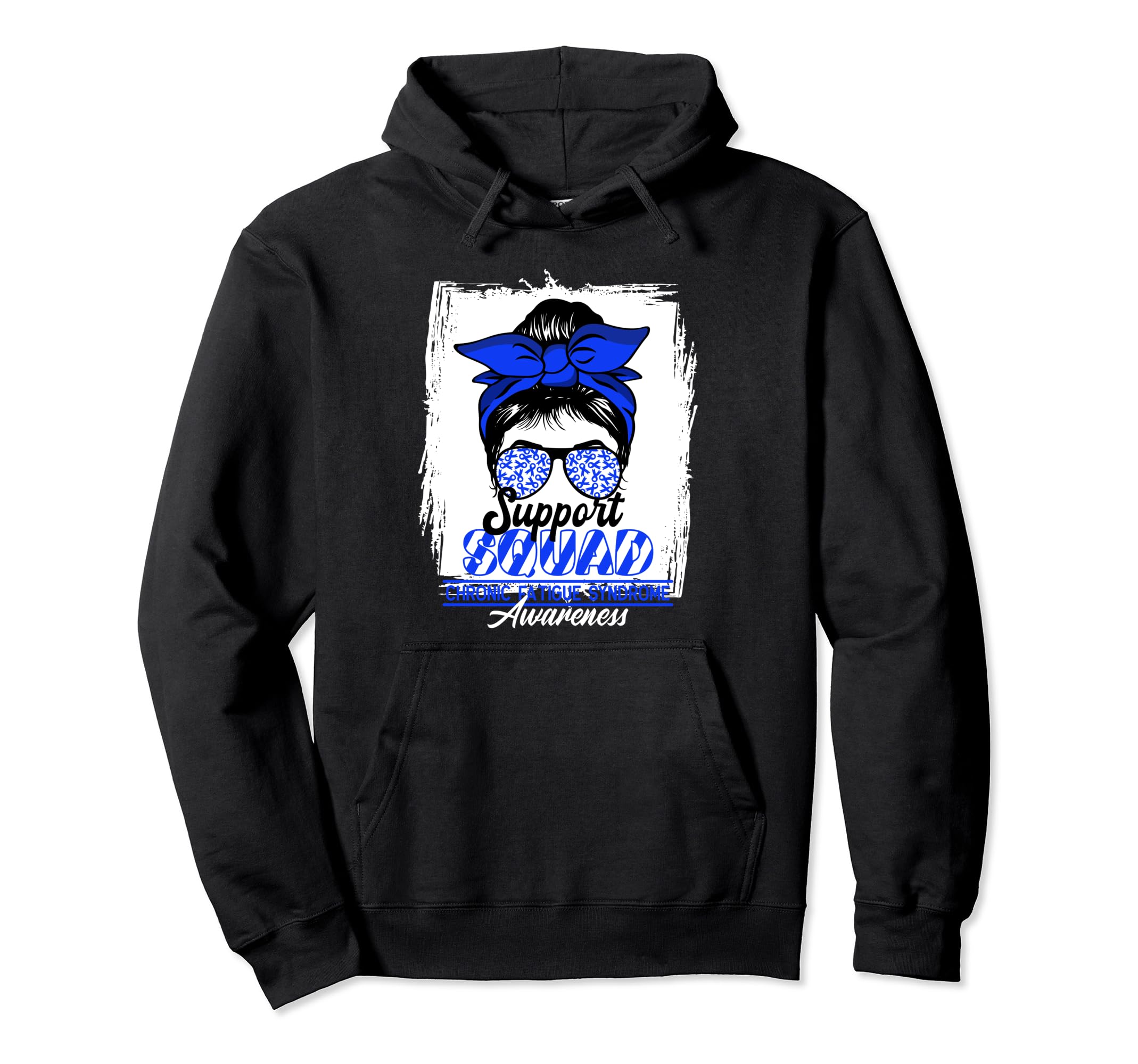 Messy Bun Support Awareness Squad I Hoodie - Fun Novelty Design Unisex - T-Shirt, Sweatshirt, Hoodie
