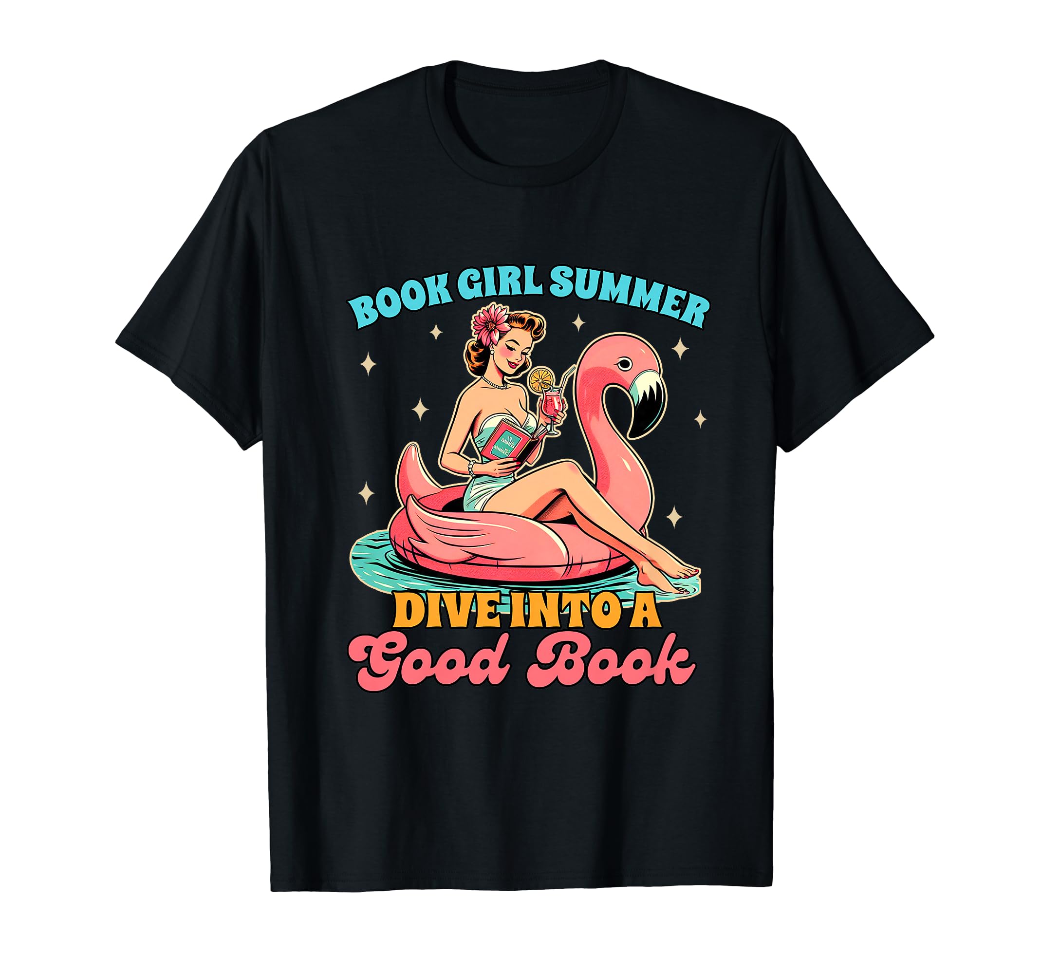 Vacation Reading Book Summer Dive Into T-Shirt - Custom Art Print Unisex - T-Shirt, Sweatshirt, Hoodie