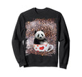 Panda Coffee Love Self Care Sweatshirt - Minimalist Print for Adults - T-Shirt, Sweatshirt, Hoodie