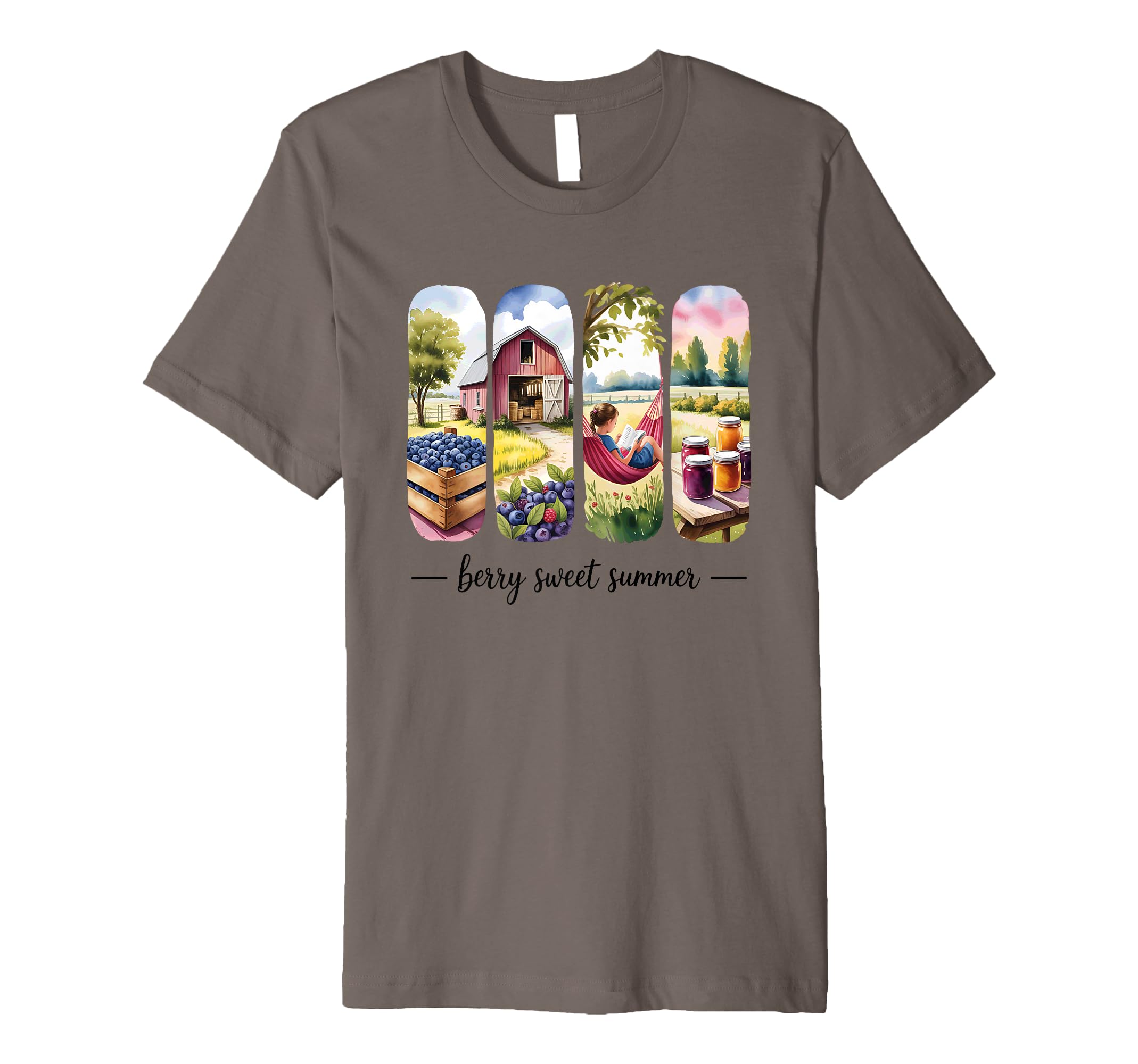 Fresh Blueberries Farm Reading Nook T-Shirt - Custom Art Print for Adults - T-Shirt, Sweatshirt, Hoodie