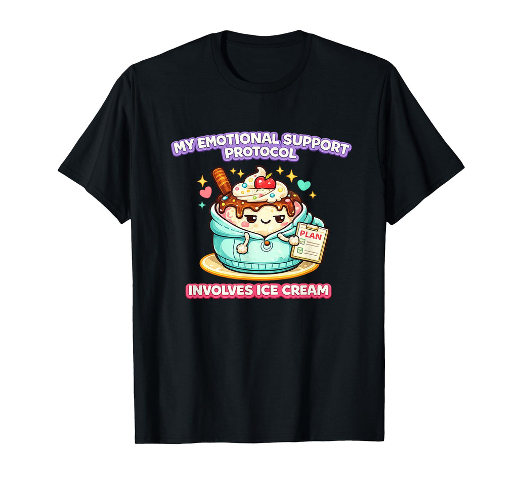 My Emotional Support Plan Involves T-Shirt - Minimalist Print Men Women - T-Shirt, Sweatshirt, Hoodie