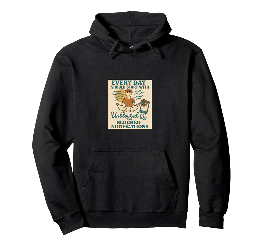 Qi Chakra Energy Meditation Vibes Zen Hoodie - Minimalist Print Unisex - T-Shirt, Sweatshirt, Hoodie