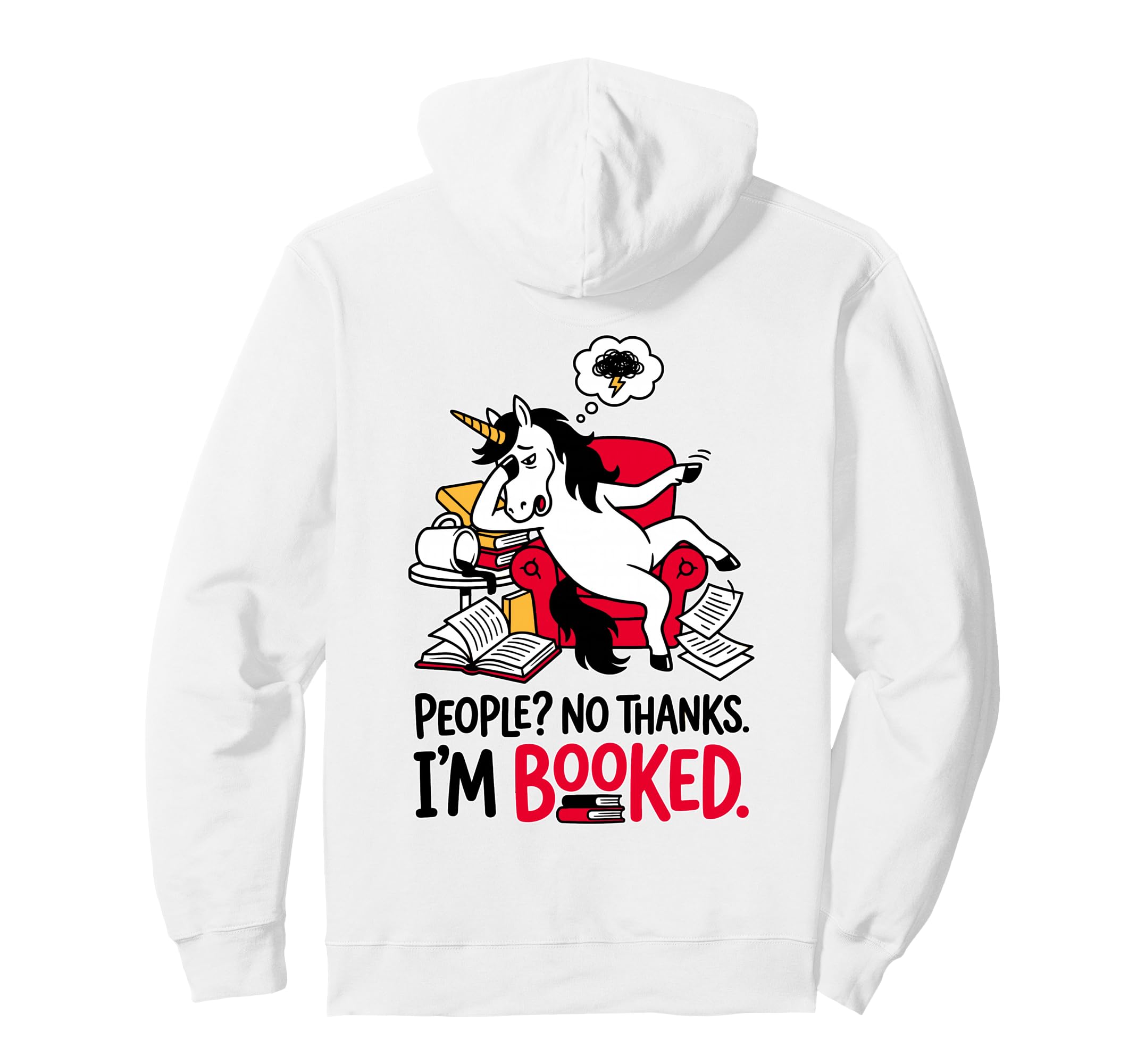 People No Thanks Social Anxiety Introvert Hoodie - Graphic Print Men Women - T-Shirt, Sweatshirt, Hoodie