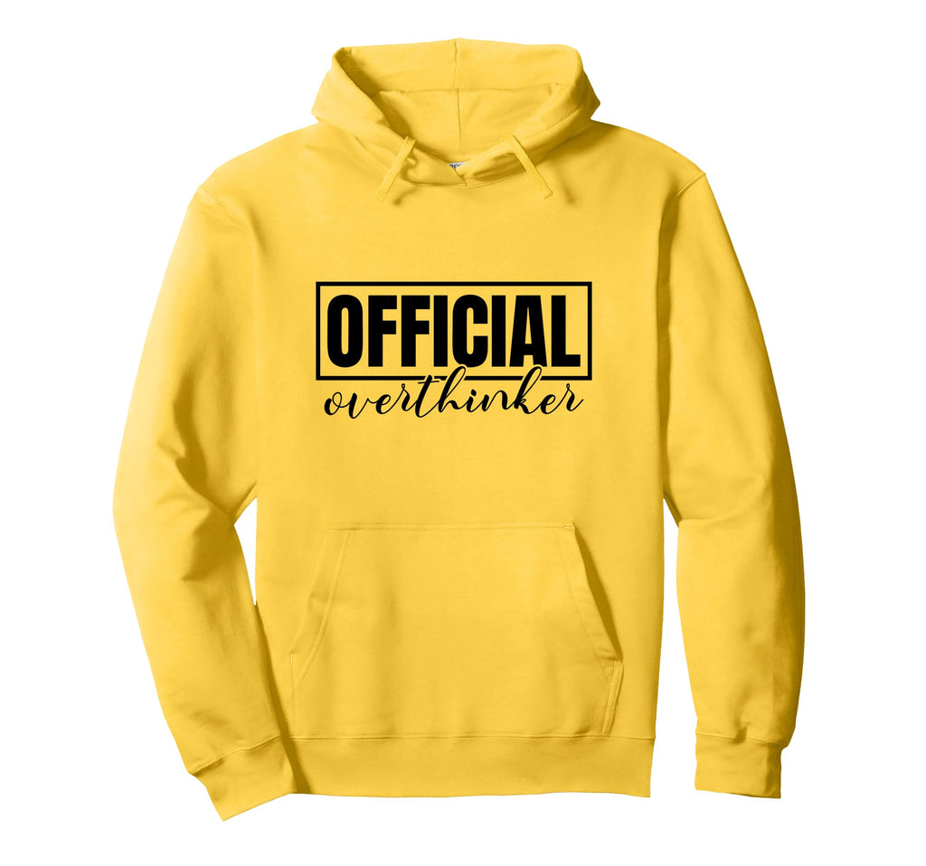 Funny Overthinker Label Badge Slogan Hoodie - Custom Art Print Men Women - T-Shirt, Sweatshirt, Hoodie