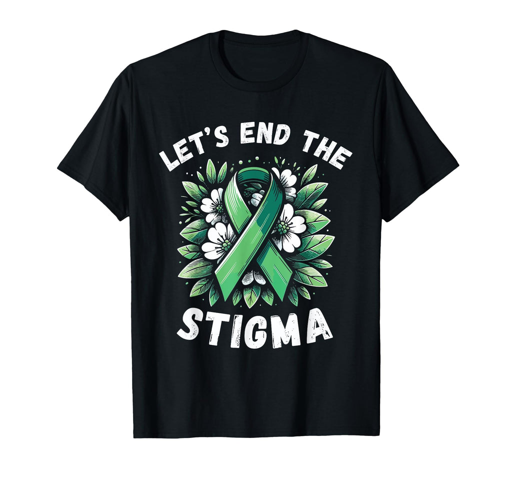 Mental Health Awareness Lets End Stigma T-Shirt - Custom Art Print Unisex - T-Shirt, Sweatshirt, Hoodie