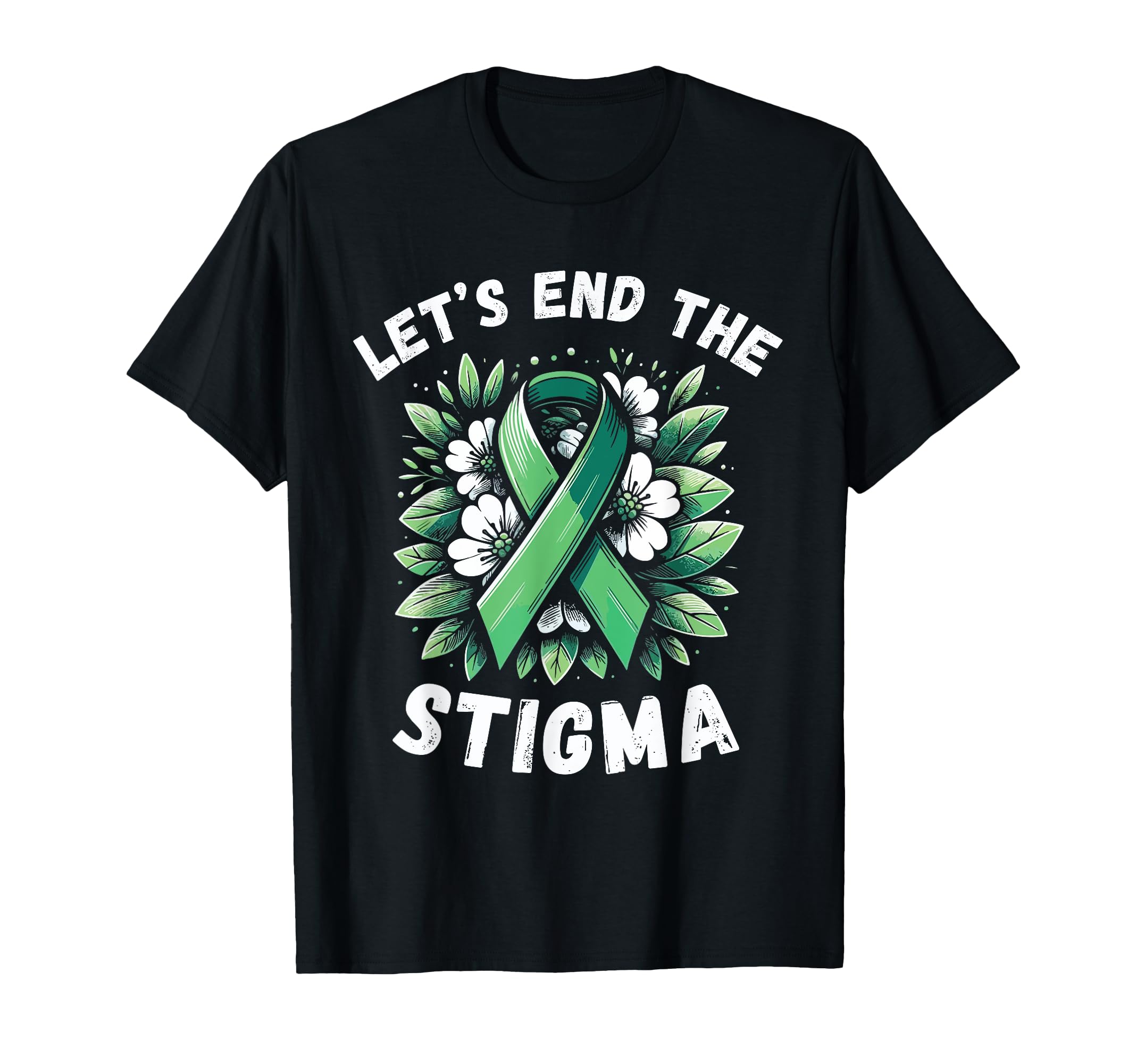 Mental Health Awareness Lets End Stigma T-Shirt - Custom Art Print Unisex - T-Shirt, Sweatshirt, Hoodie