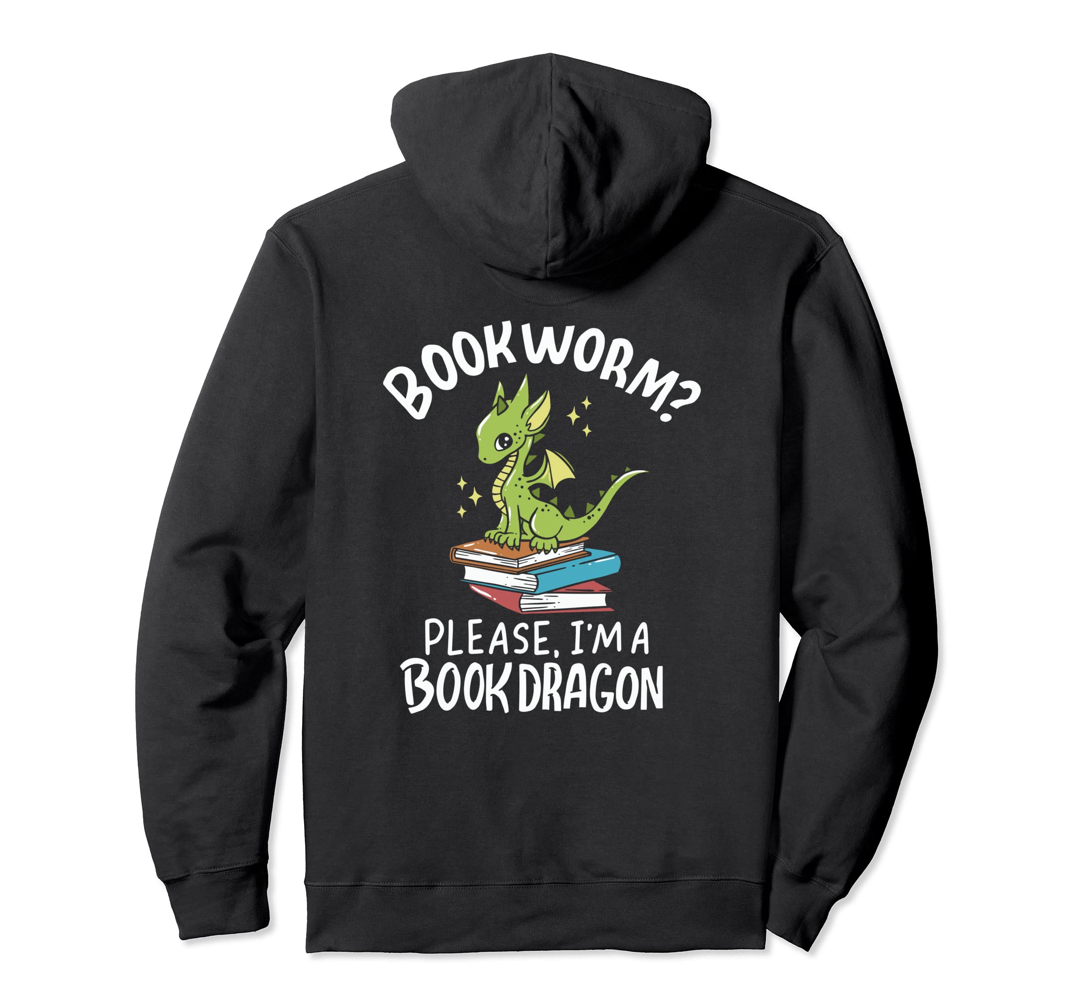 Bookworm Please Im Book Dragon Hoodie - Aesthetic Graphic Men Women - T-Shirt, Sweatshirt, Hoodie