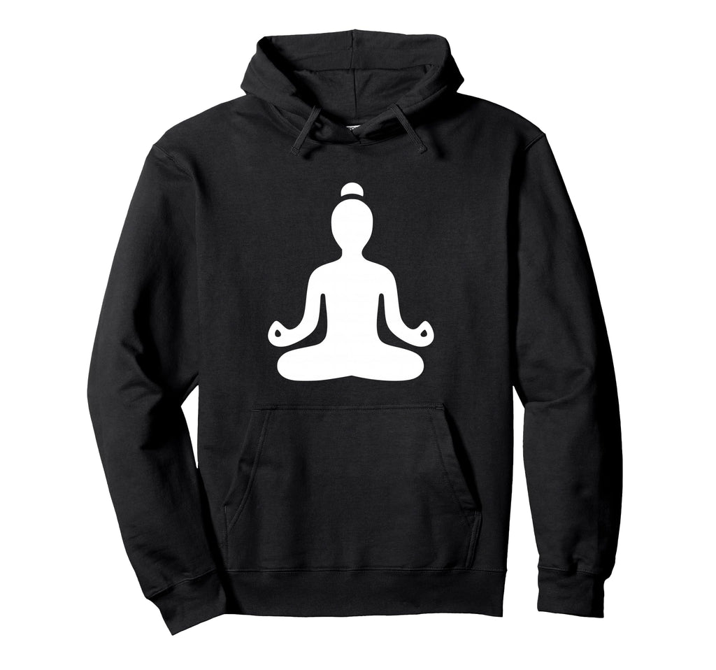 Meditating Figure Simple Silhouette Hoodie - Novelty Apparel for Adults - T-Shirt, Sweatshirt, Hoodie