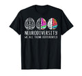 Neurodiversity Brain Spectrum Autism T-Shirt - Minimalist Print Unisex - T-Shirt, Sweatshirt, Hoodie