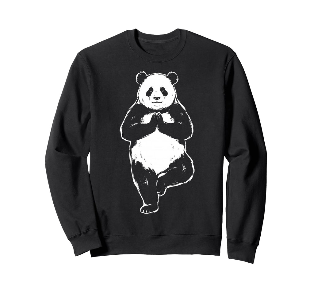 Funny Panda Yoga Pose Meditation Sweatshirt - Unique Graphic for Adults - T-Shirt, Sweatshirt, Hoodie