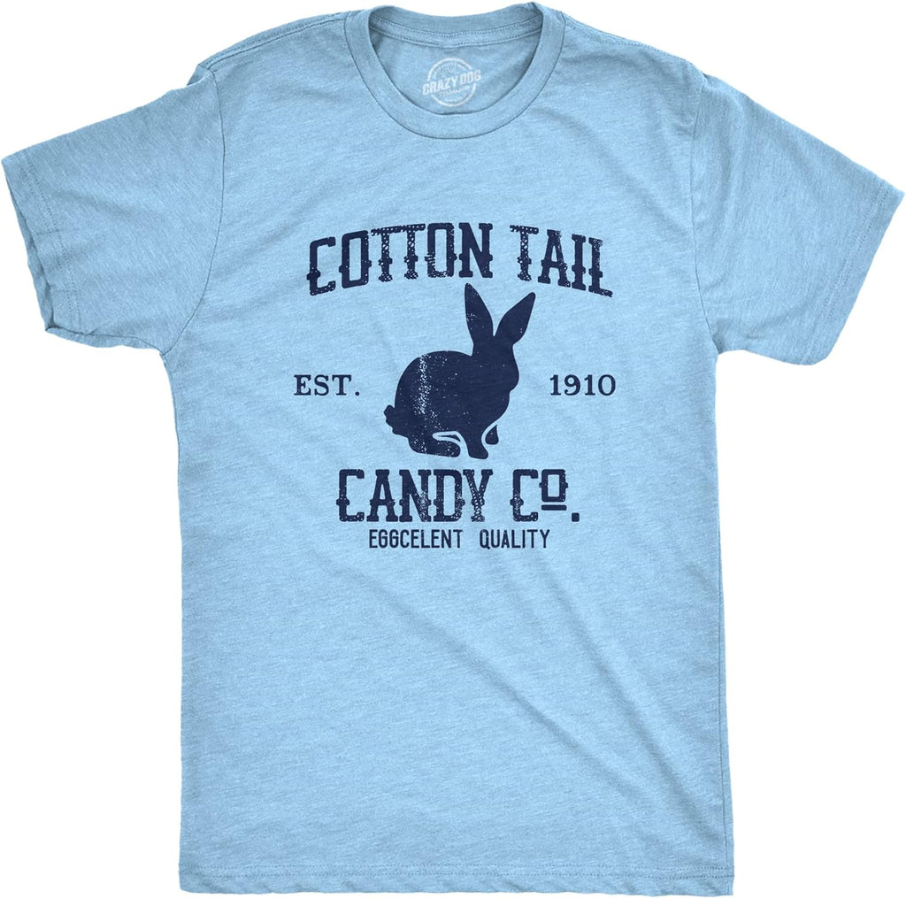 Mens Cotton Tail Candy Co T Shirt Funny Easter Sunday Chocolate Bunny Rabbit Tee for Guys Unisex T-shirt, Sweatshirt, Hoodie, Long Sleeve Tee - T-Shirt, Sweatshirt, Hoodie