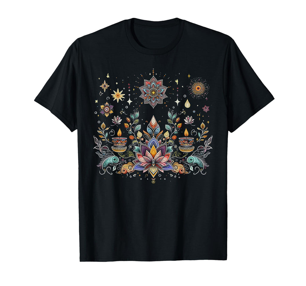 Boho Lotus Star Mandala Spiritual T-Shirt - Aesthetic Graphic Men Women - T-Shirt, Sweatshirt, Hoodie