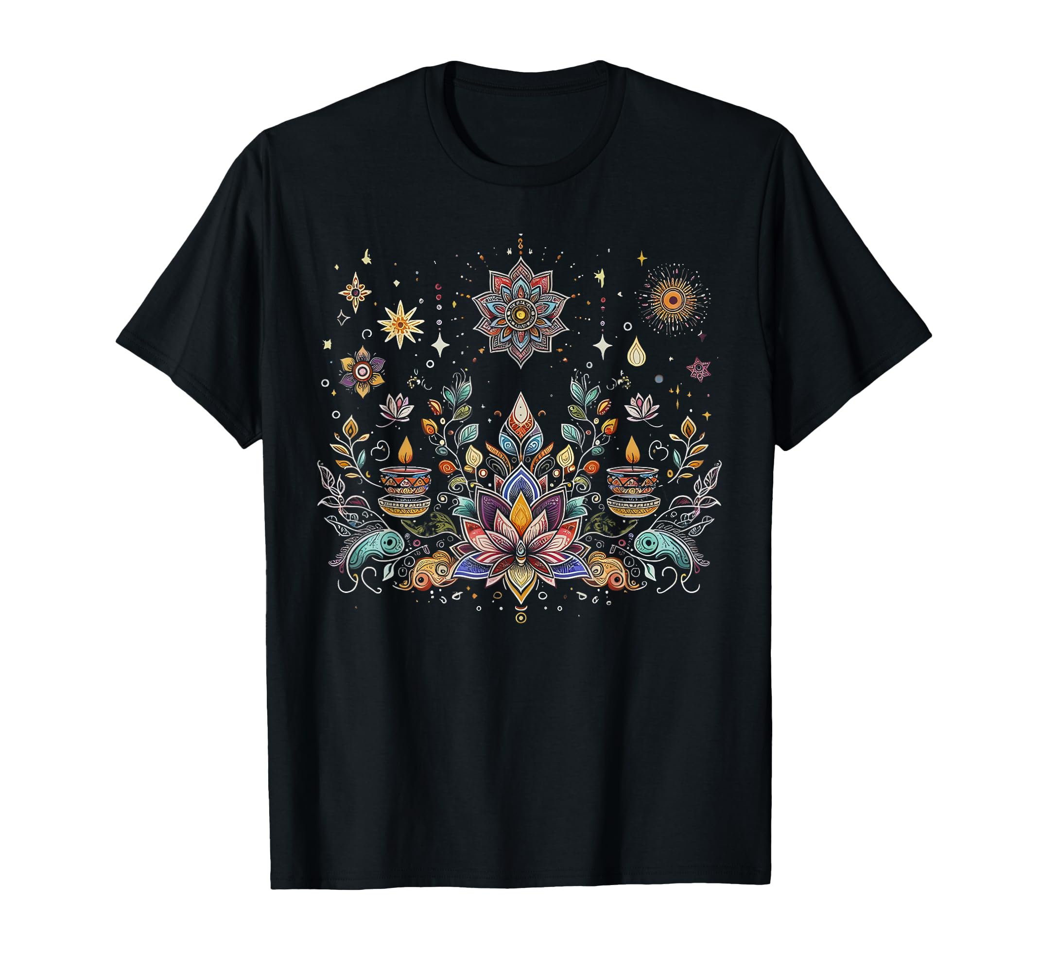 Boho Lotus Star Mandala Spiritual T-Shirt - Aesthetic Graphic Men Women - T-Shirt, Sweatshirt, Hoodie