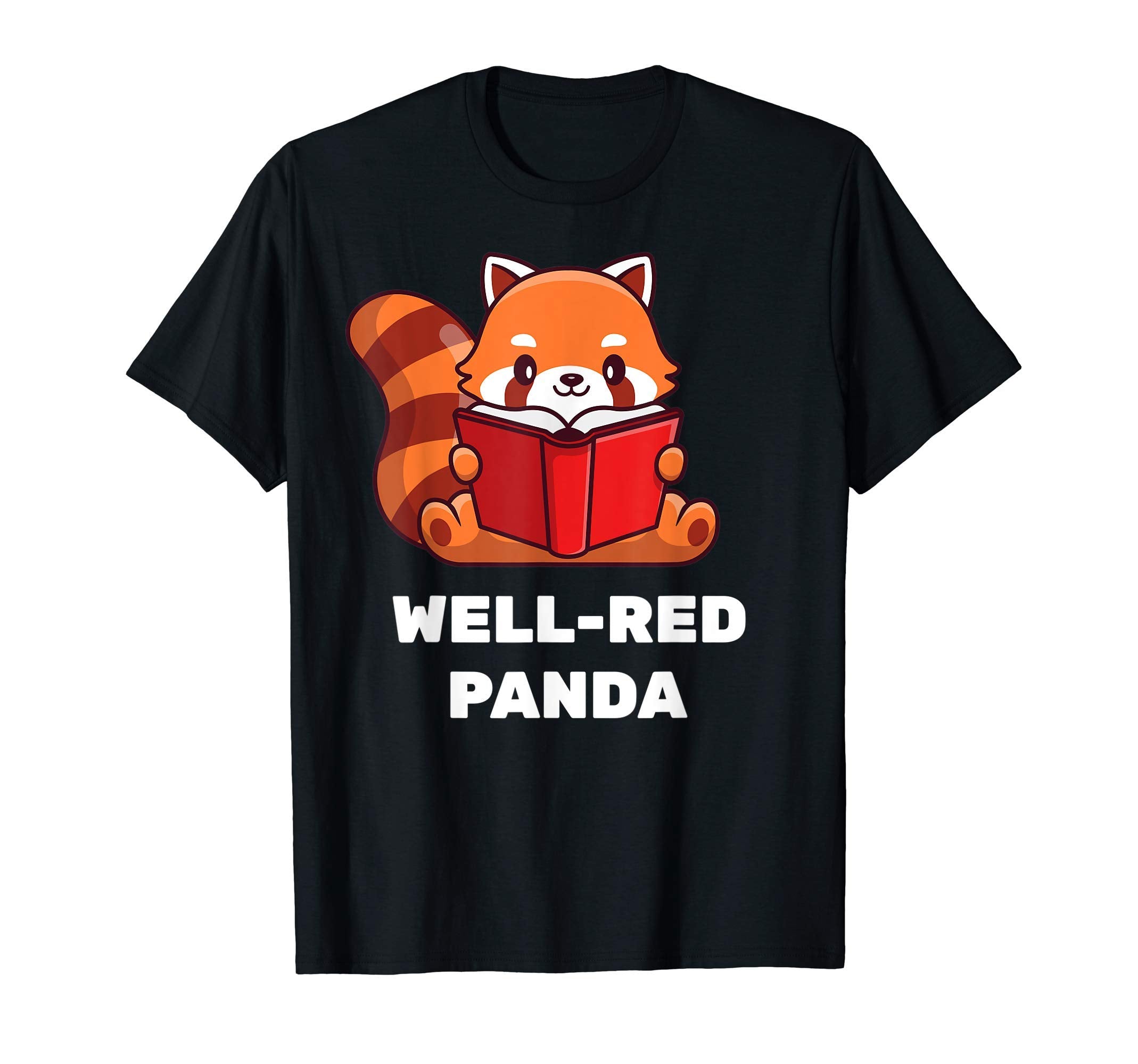 Funny Reading Red Panda Book Lover T-Shirt - Custom Art Print Men Women - T-Shirt, Sweatshirt, Hoodie