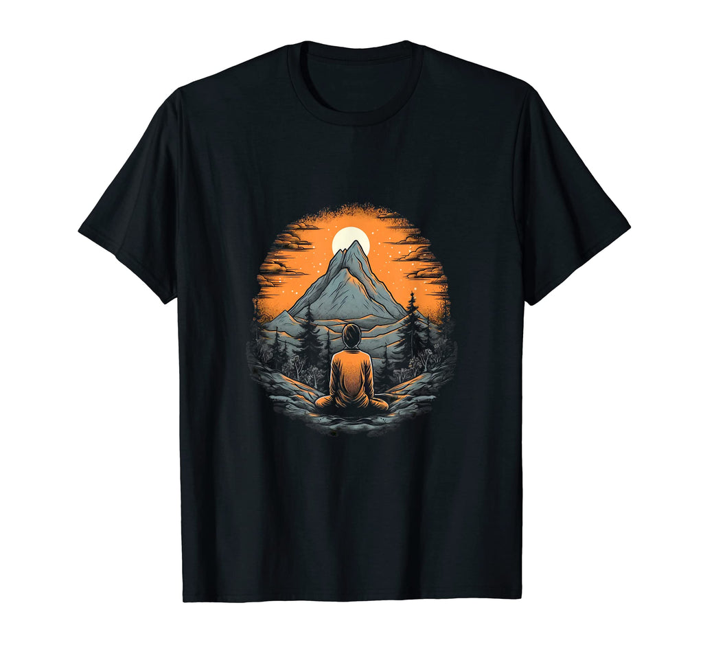 Yoga Yogi Mountain Spiritual Meditation T-Shirt - Unique Graphic Men Women - T-Shirt, Sweatshirt, Hoodie