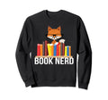 Book Nerd Fox Animal Lovers Funny T-Shirt - Custom Art Print Men Women - T-Shirt, Sweatshirt, Hoodie