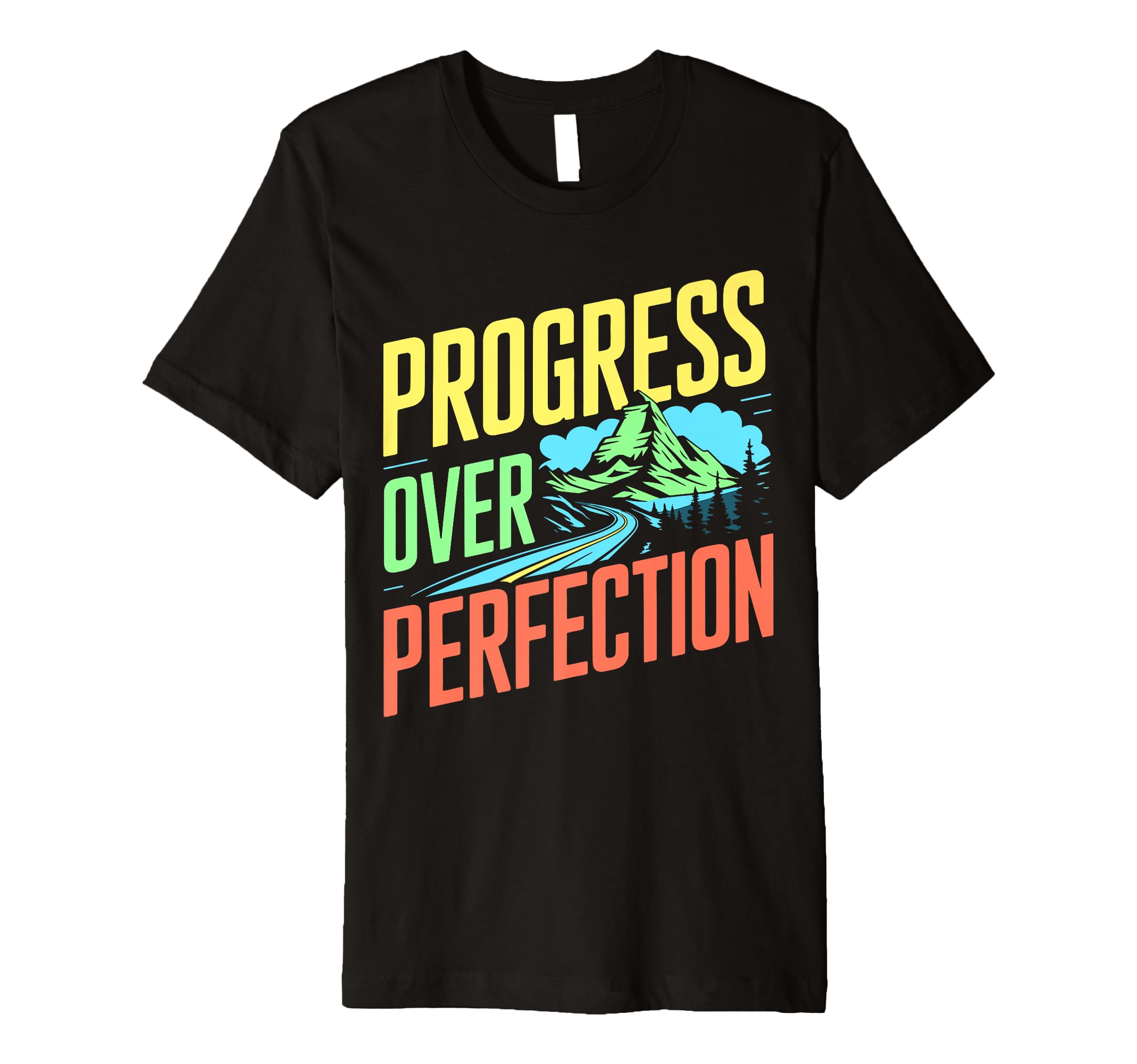 Progress Over Perfection Mental Health T-Shirt - Aesthetic Graphic Unisex - T-Shirt, Sweatshirt, Hoodie