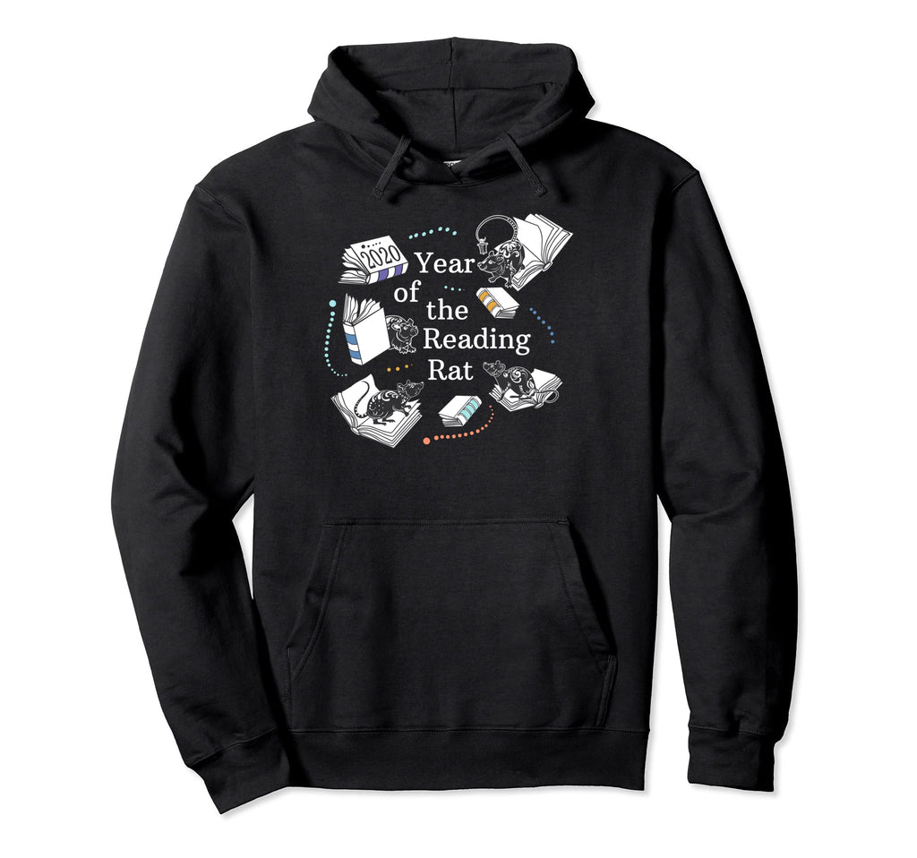 Year Reading Rat Chinese New Year 2020 Hoodie - Novelty Apparel Unisex - T-Shirt, Sweatshirt, Hoodie