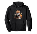Book Fox Reading Books Library Hoodie - Minimalist Print Men Women - T-Shirt, Sweatshirt, Hoodie