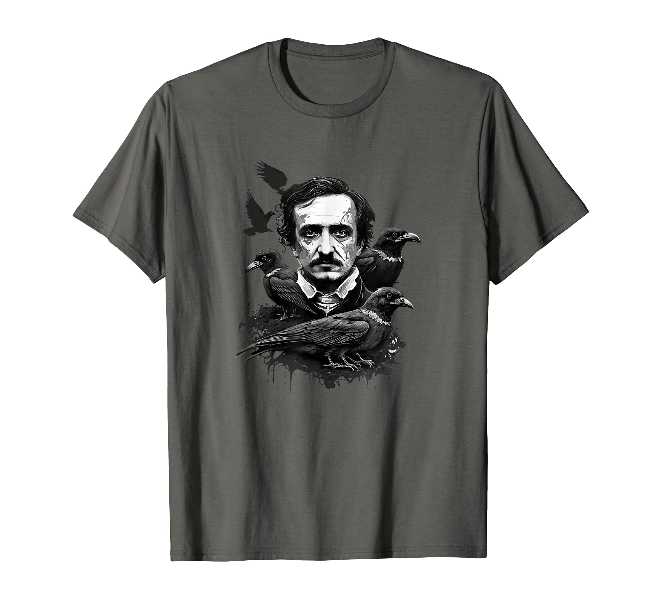 Edgar Allan Poe Raven Gothic T-Shirt - Custom Art Print for Adults - T-Shirt, Sweatshirt, Hoodie
