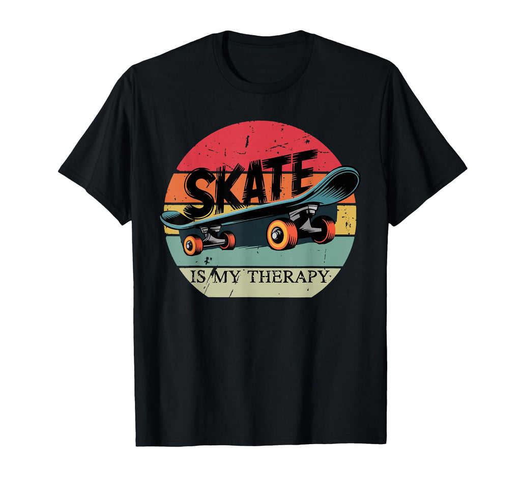 Sunset Skate Is My Therapy T-Shirt - Casual Everyday Wear Men Women - T-Shirt, Sweatshirt, Hoodie