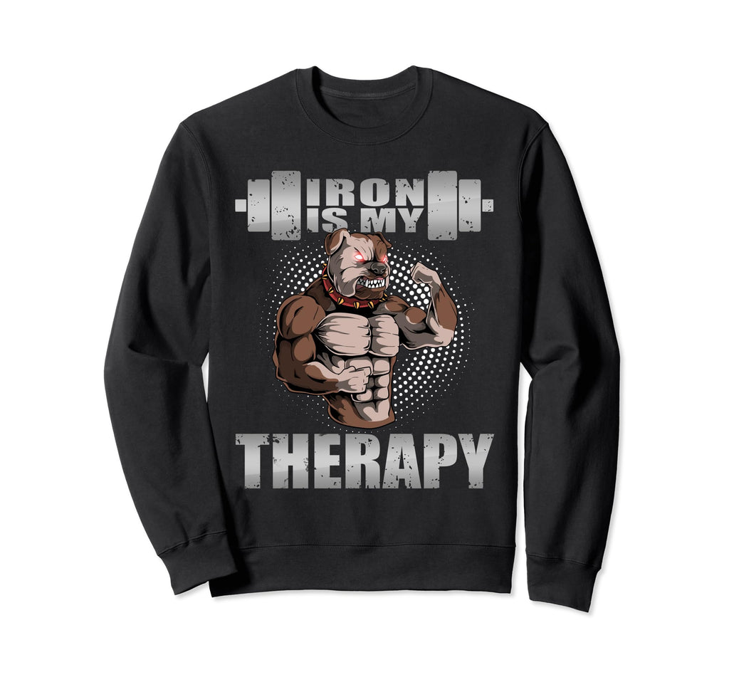 English Bulldog Dog Powerlifter Sweatshirt - Fun Novelty Design Men Women - T-Shirt, Sweatshirt, Hoodie
