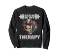 English Bulldog Dog Powerlifter Sweatshirt - Fun Novelty Design Men Women - T-Shirt, Sweatshirt, Hoodie
