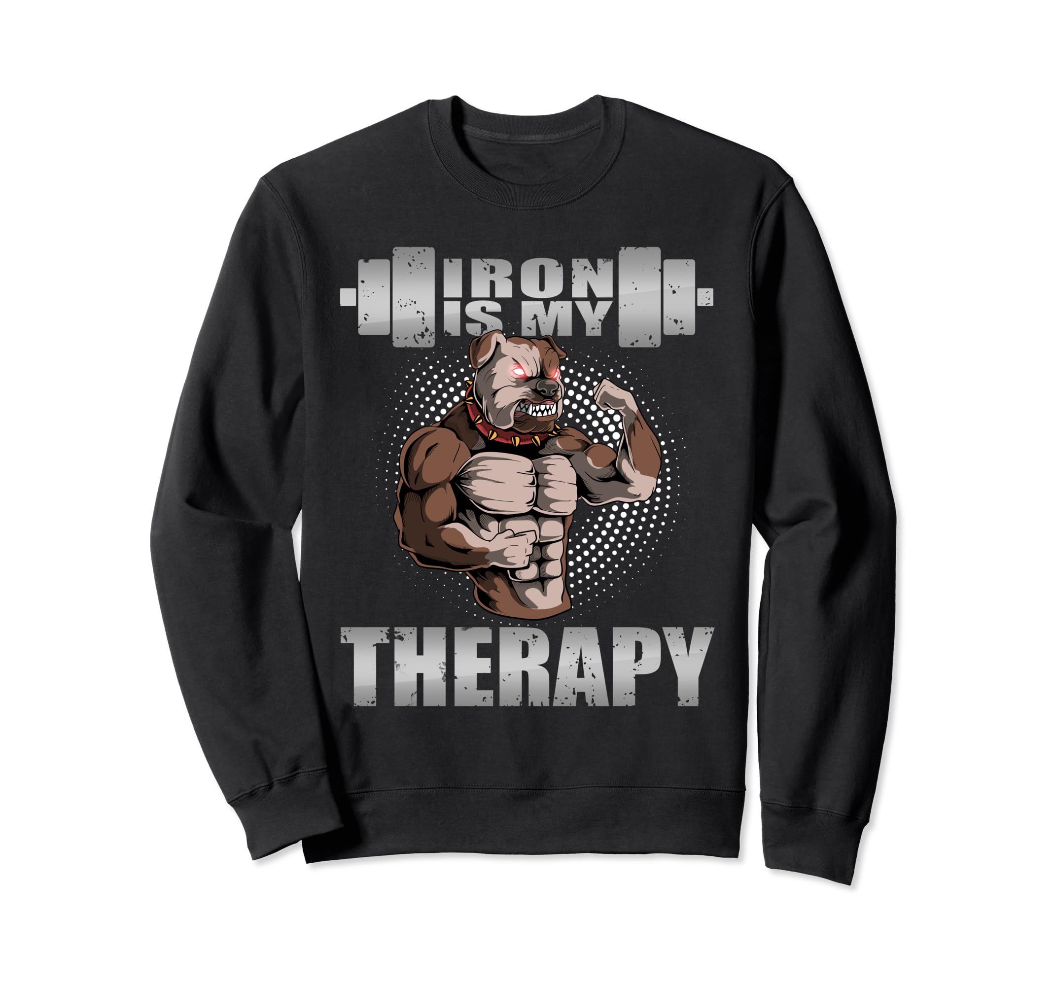 English Bulldog Dog Powerlifter Sweatshirt - Fun Novelty Design Men Women - T-Shirt, Sweatshirt, Hoodie