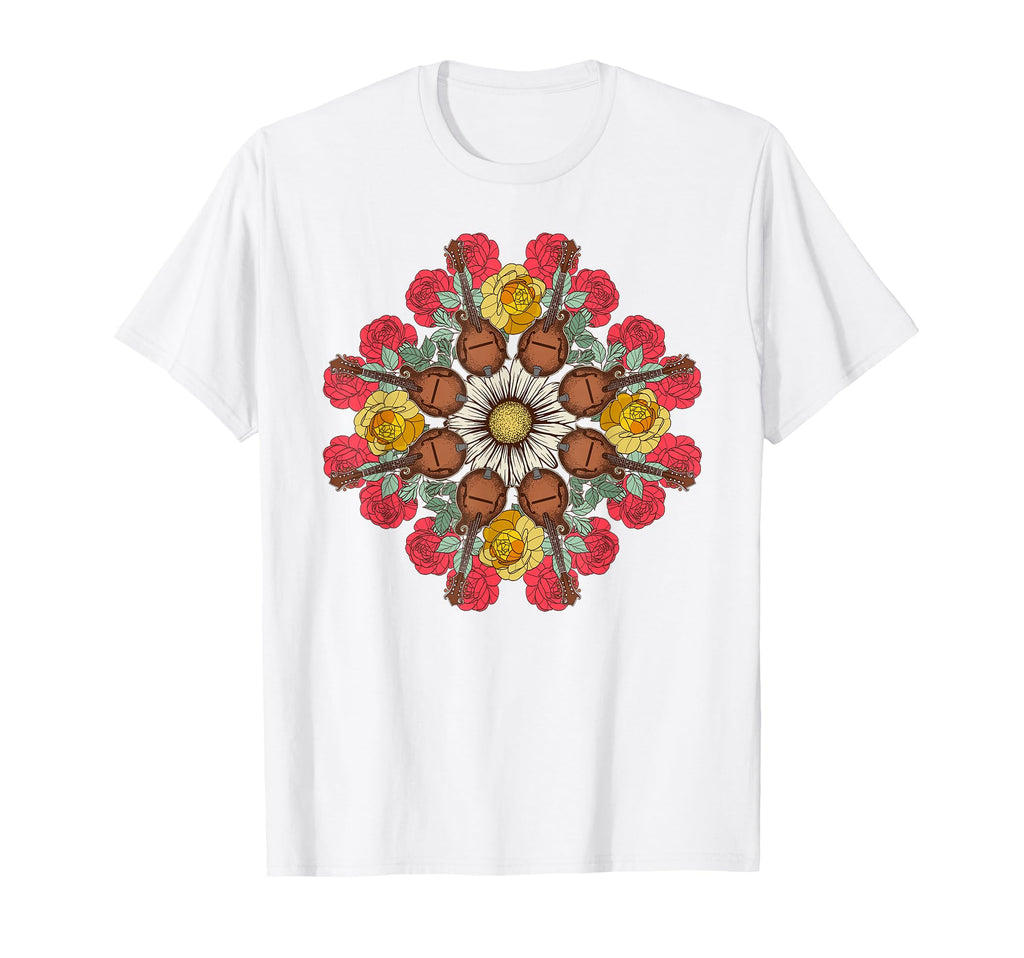 Mandolin Mandala Bluegrass T-Shirt - Custom Art Print Men Women - T-Shirt, Sweatshirt, Hoodie