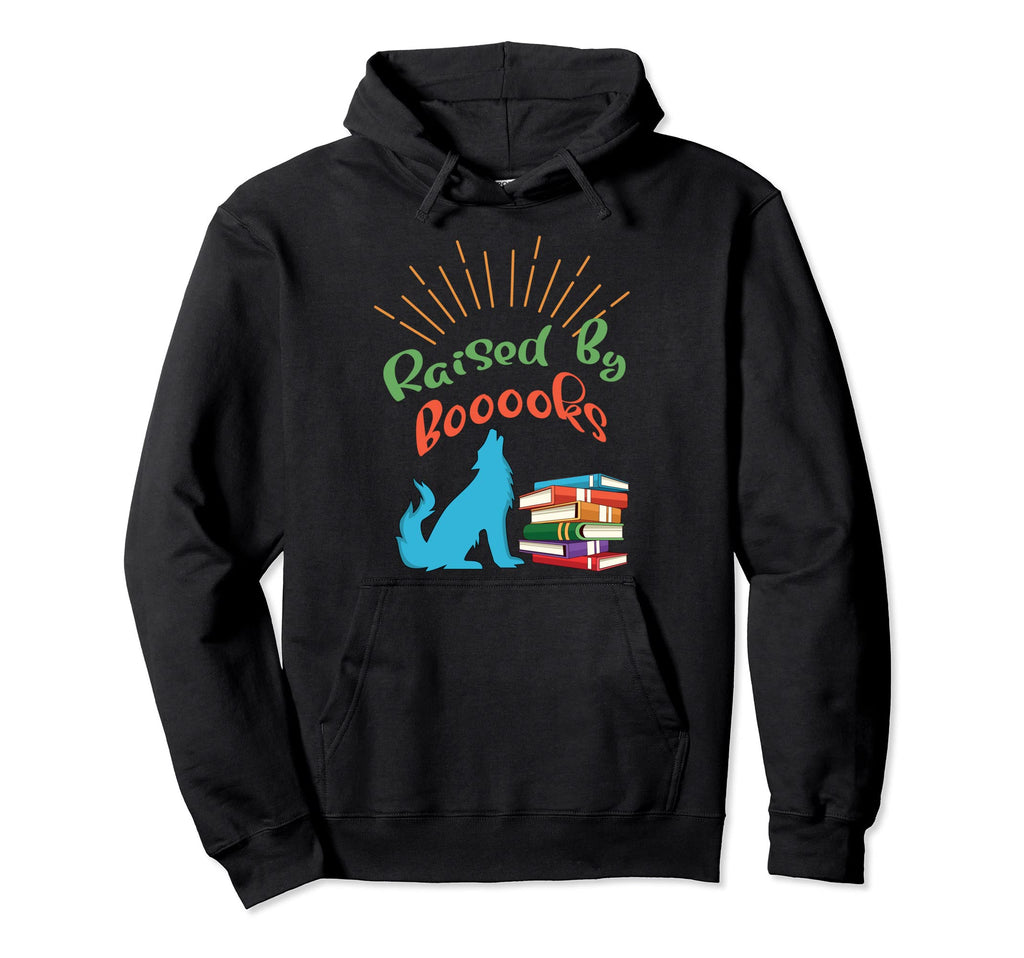 B Cherwolf Bookworm Wolf Fan Books Hoodie - Streetwear Style Men Women - T-Shirt, Sweatshirt, Hoodie