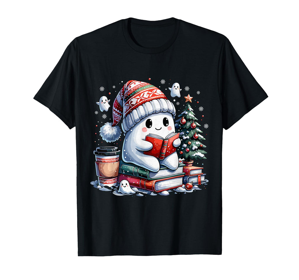 Ghost Reading Book Lovers Ghost T-Shirt - Casual Everyday Wear Men Women - T-Shirt, Sweatshirt, Hoodie